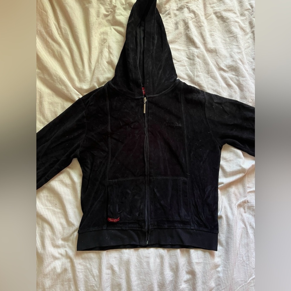 Y2K south pole velour zip up